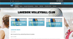 Desktop Screenshot of lakesidevolleyball.net